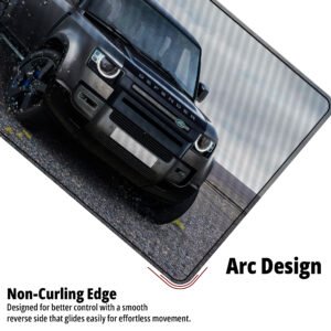 Defender Black Terrain Drift desk mat — black, slate and volcanic grey design, available in M, L, XL and XXL sizes.