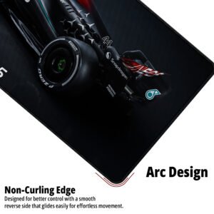 Mercedes-AMG F1 W15 desk mat — black, teal and silver design, available in M, L, XL and XXL sizes.