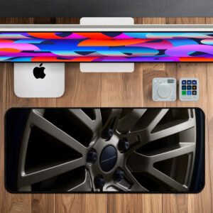 Range Rover bronze alloy wheel design desk mat.