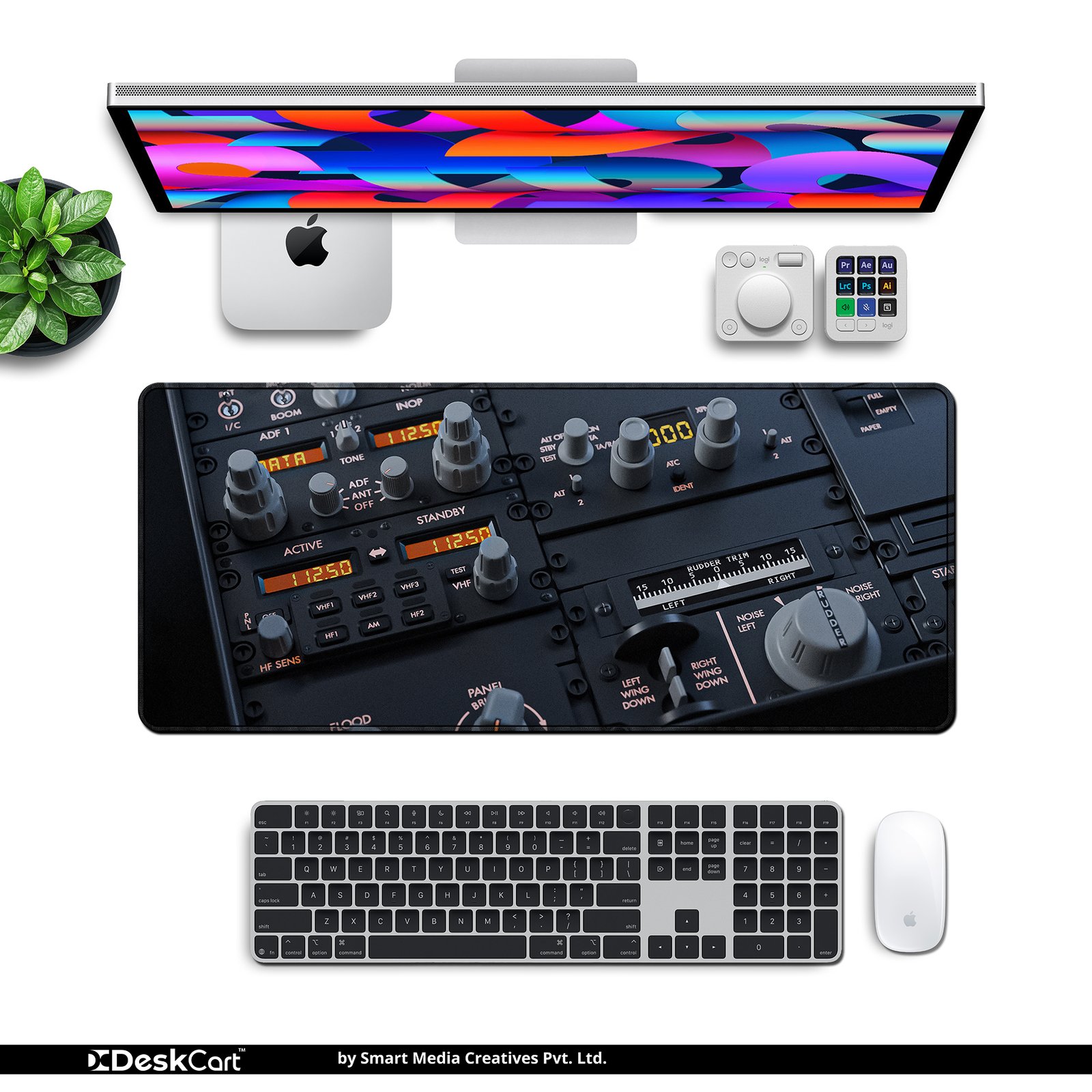 Aircraft Avionics Panel desk mat — black, amber and instrument white design, available in M, L, XL and XXL sizes. Aircraft Avionics Panel desk mat — black, amber and instrument white design, available in M, L, XL and XXL sizes.