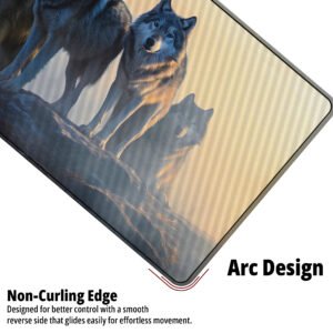 Arctic Wolf Pack desk mat — slate blue and grey design, available in M, L, XL and XXL sizes.