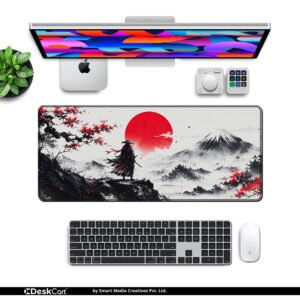 Crimson Ronin Desk Mat desk mat — black, white and crimson red design, available in M, L, XL and XXL sizes.