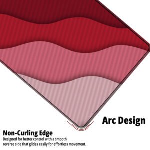 Crimson Waves Desk Mat desk mat — crimson red gradient design, available in M, L, XL and XXL sizes.