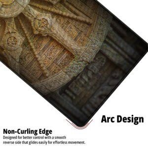 Konark Heritage Wheel Desk Mat desk mat — warm sandstone design, available in M, L, XL and XXL sizes.