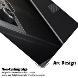 Midnight Drive Desk Mat desk mat — black, silver and metallic grey design, available in M, L, XL and XXL sizes.