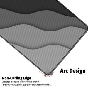 Monochrome Waves Desk Mat desk mat — black, grey and silver gradient design, available in M, L, XL and XXL sizes.