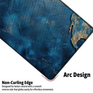 Oceanic Sapphire desk mat — deep blue and gold design, available in M, L, XL and XXL sizes.