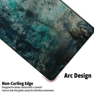 Patina Stone Texture desk mat — teal, rust and stone design, available in M, L, XL and XXL sizes.