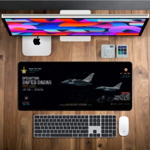 Safed Sagar — Kargil 1999 desk mat — black, hud green and tricolour accents design, available in M, L, XL and XXL sizes.