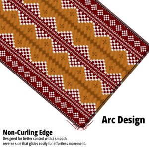 Sambalpuri Heritage Gold Desk Mat desk mat — gold, maroon and white design, available in M, L, XL and XXL sizes.