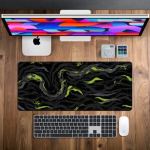 Shadow Venom Desk Mat desk mat — black with neon toxic green design, available in M, L, XL and XXL sizes.