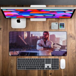 Sunset Captain desk mat — golden hour tones design, available in M, L, XL and XXL sizes.