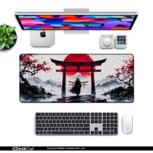 Torii Ronin Desk Mat desk mat — black, white and crimson red design, available in M, L, XL and XXL sizes.