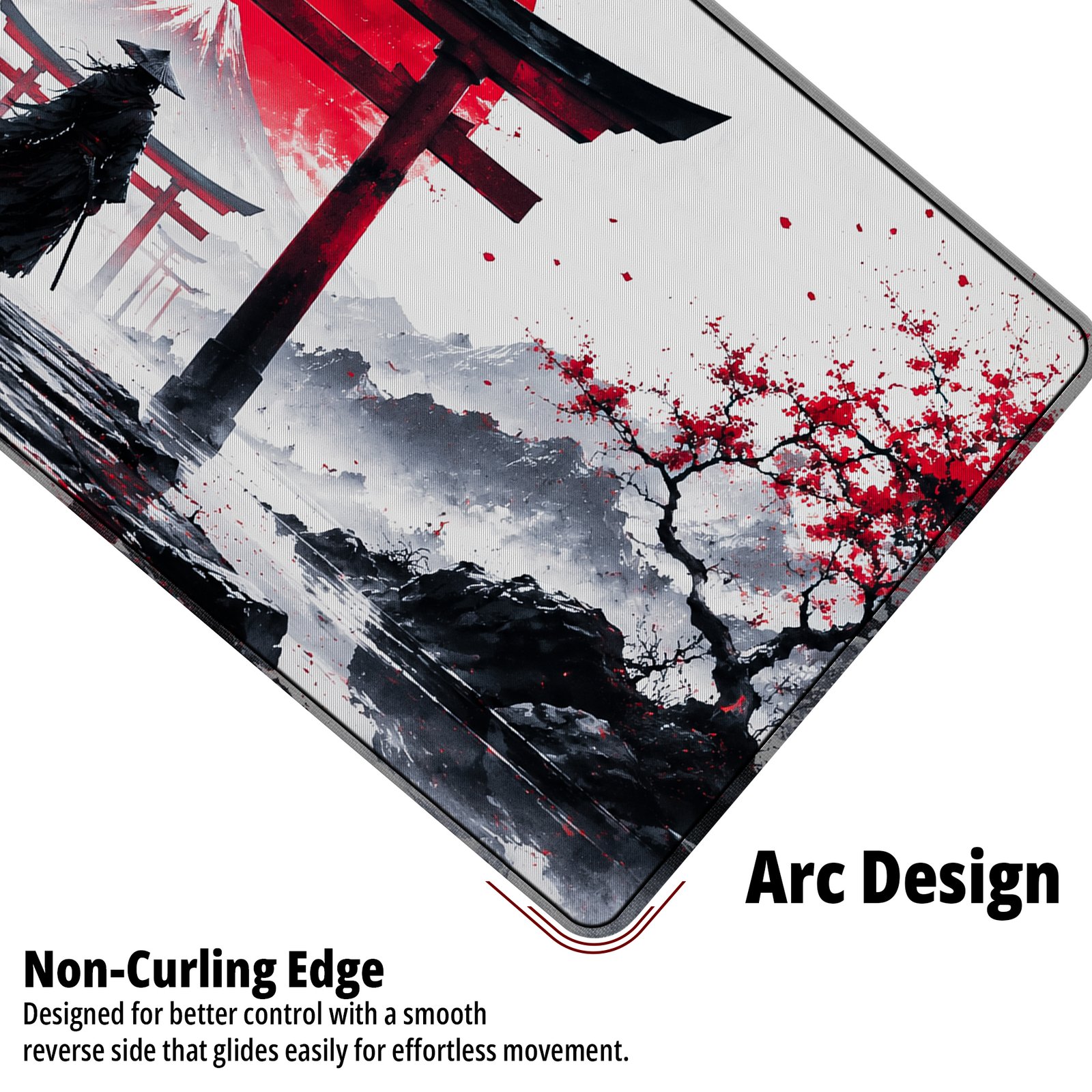 Torii Ronin Desk Mat desk mat — black, white and crimson red design, available in M, L, XL and XXL sizes. Torii Ronin Desk Mat desk mat — black, white and crimson red design, available in M, L, XL and XXL sizes.