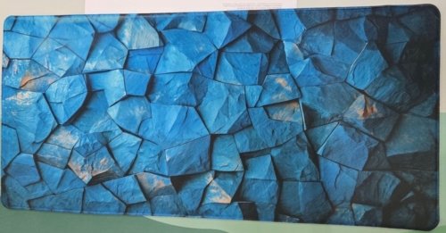 Azure Stone Fracture Desk Mat photo review