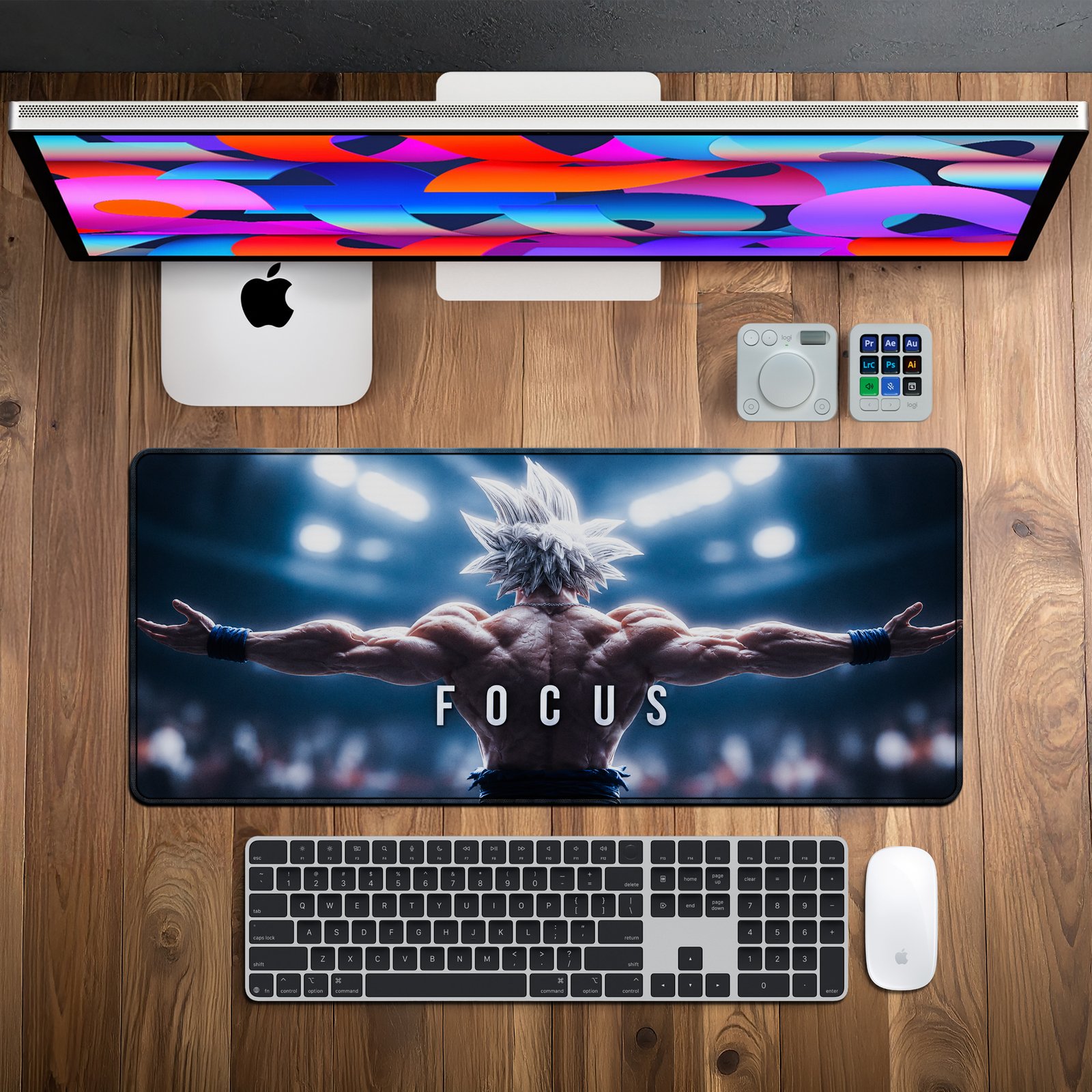 Focus Desk Mat — cool stadium blue and charcoal design, available in M, L and XL sizes. Focus Desk Mat — cool stadium blue and charcoal design, available in M, L and XL sizes.