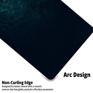 Koi Pond Desk Mat — deep jade teal, gold and coral red design, available in M, L and XL sizes.