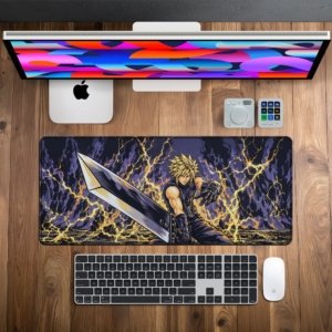 Storm Blade Warrior Desk Mat on a desk